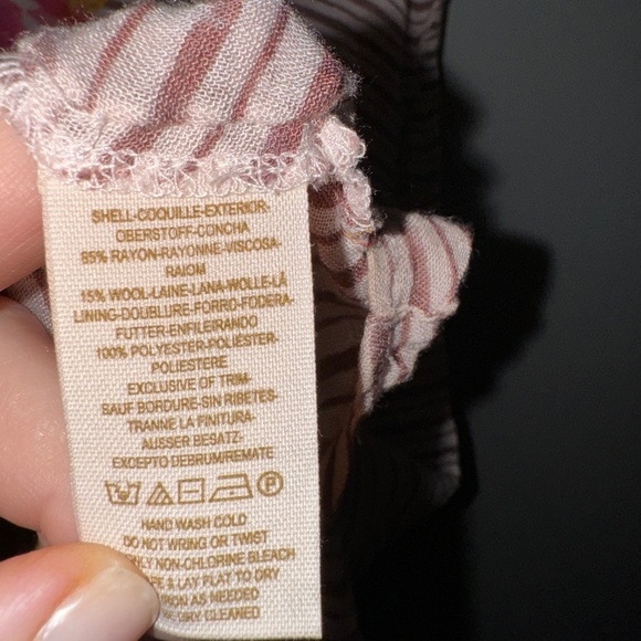 Free People High Low Sunrise Striped Floral Cover Up Dress Size Small - Picture 6 of 9